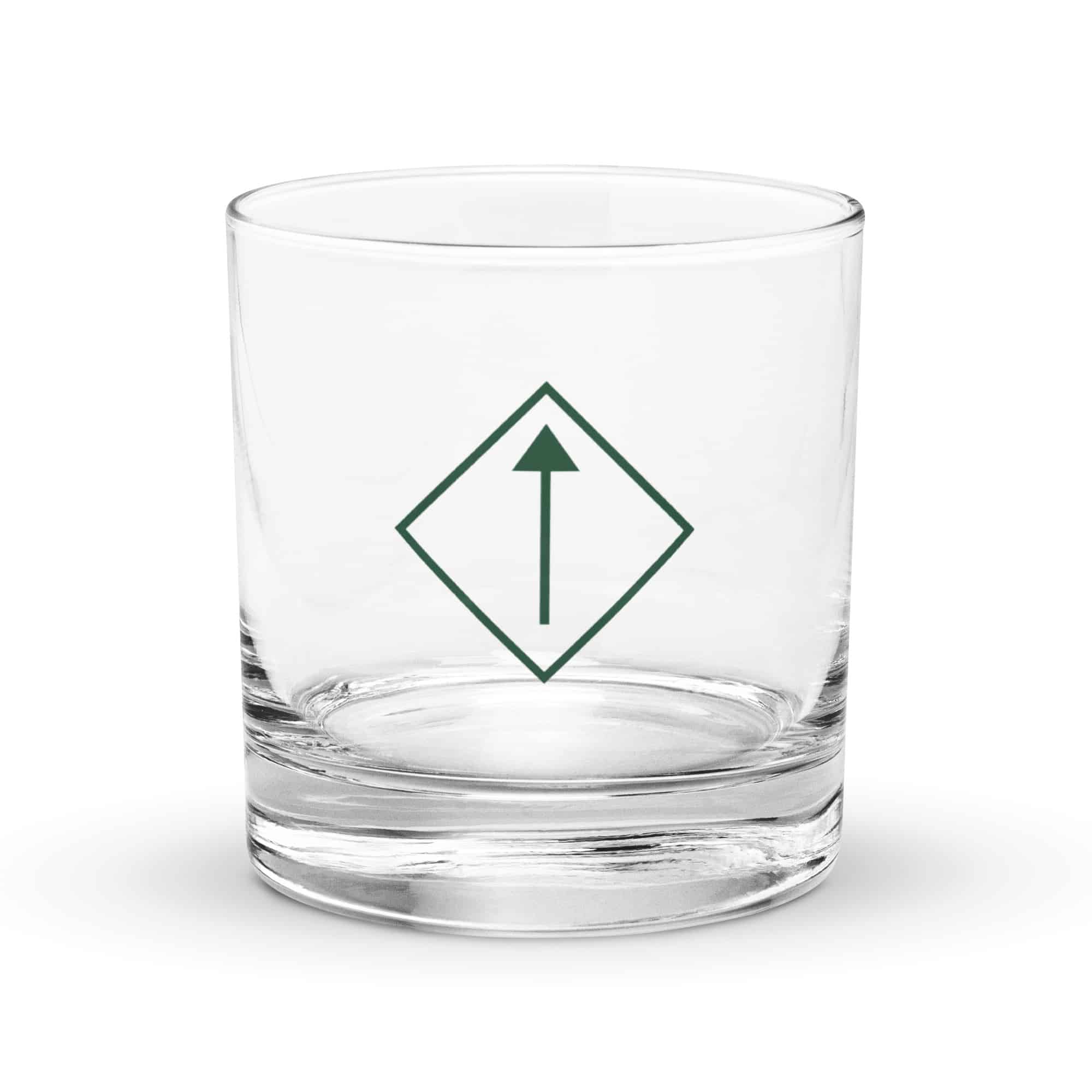 Forest Green Diamond Waymarker Rocks Glass