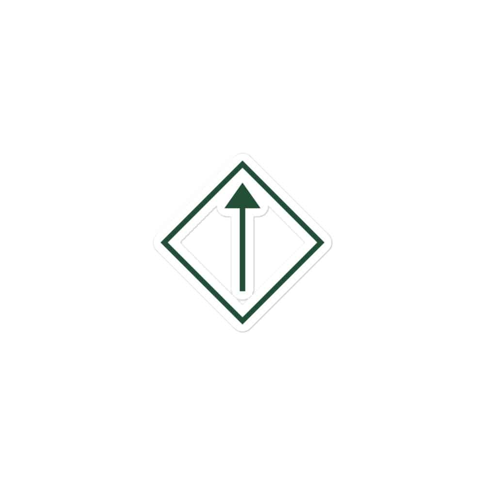 Forest Green Diamond Waymarker Vinyl Sticker