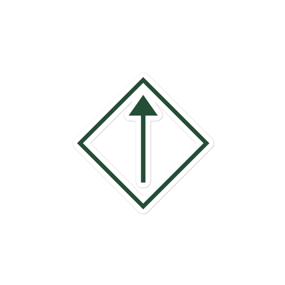 Forest Green Diamond Waymarker Vinyl Sticker
