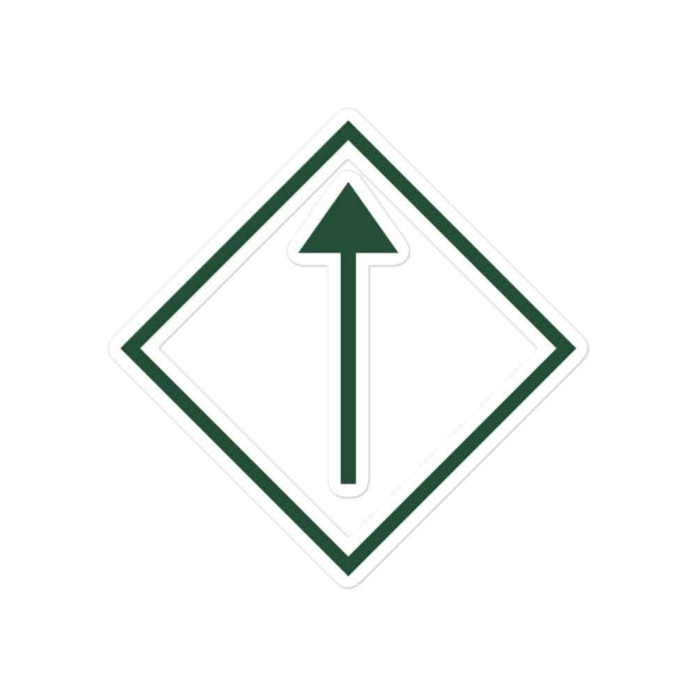 Forest Green Diamond Waymarker Vinyl Sticker