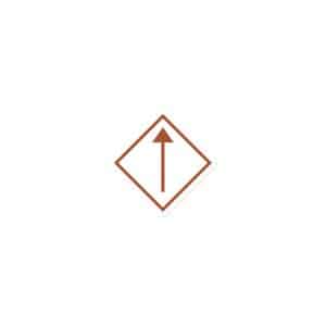 09 Diamond Waymarker Terracotta Die-Cut Magnet - 3″×3″ - Main