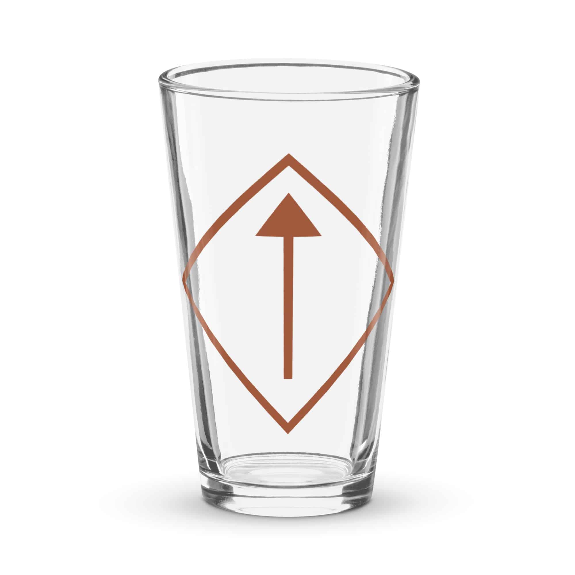Terracotta Diamond Waymarker Pint Glass