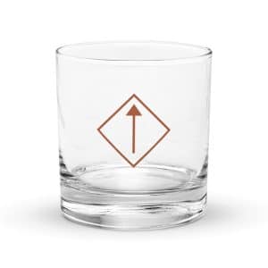 09 Diamond Waymarker Terracotta Rocks Glass - 10.5 oz - Main