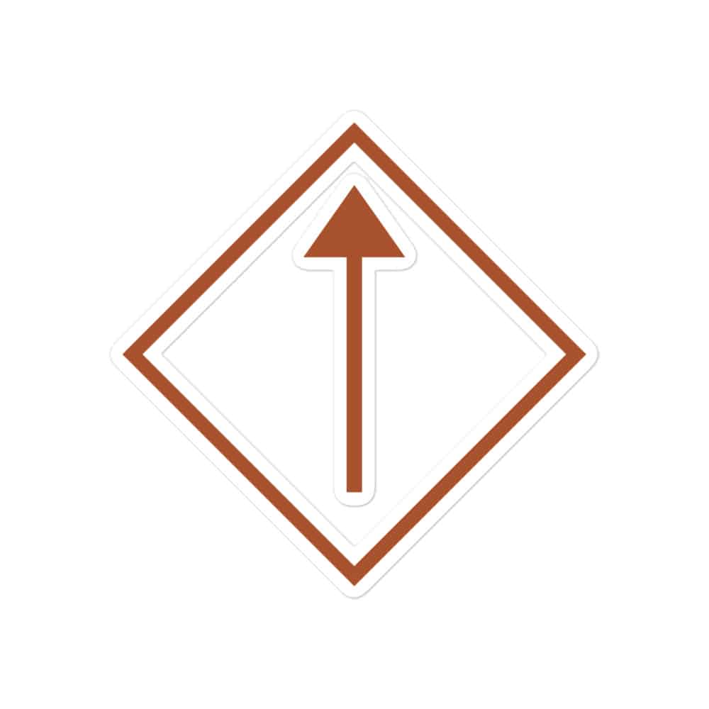 Terracotta Diamond Waymarker Vinyl Sticker
