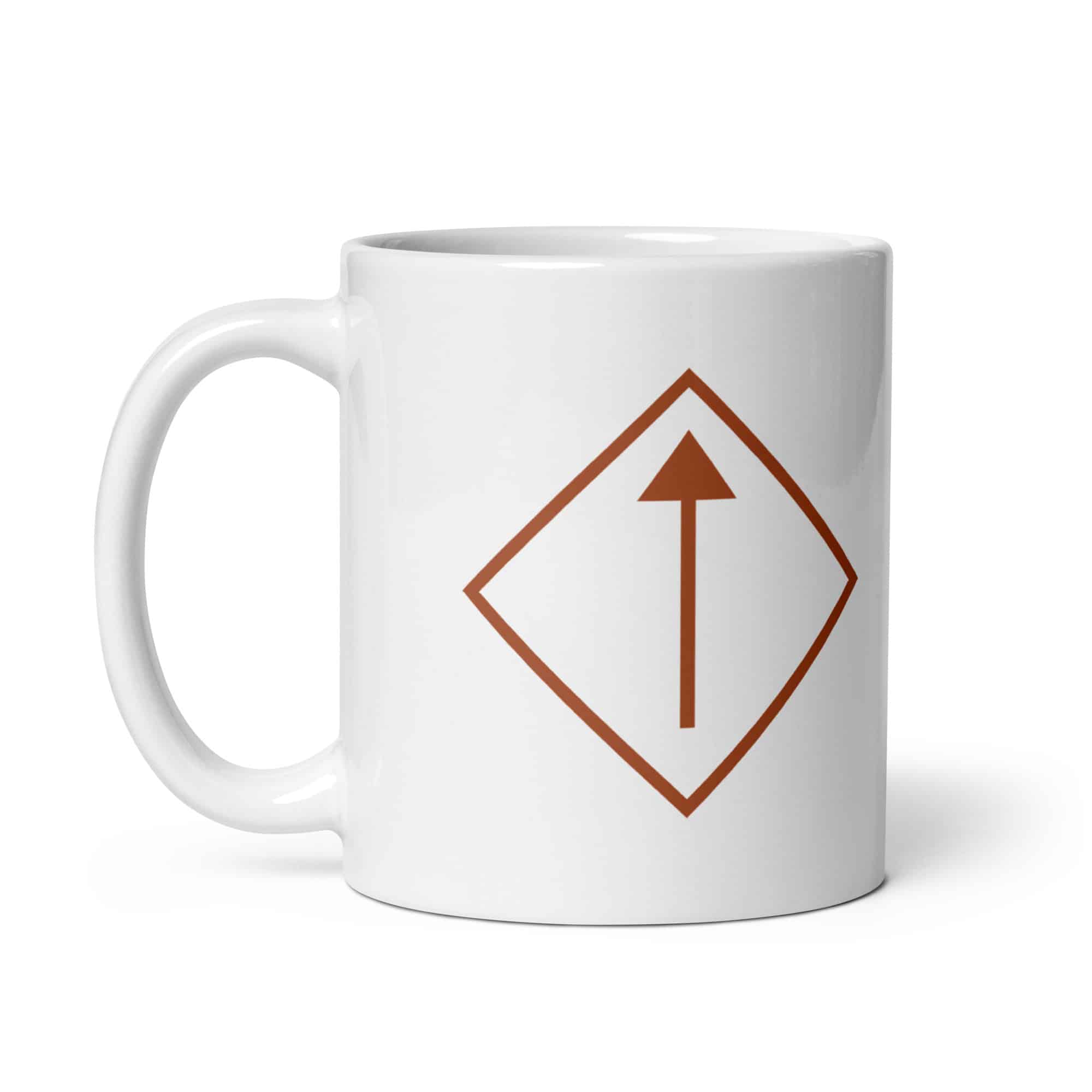 Terracotta Diamond Waymarker White Ceramic Coffee Mug