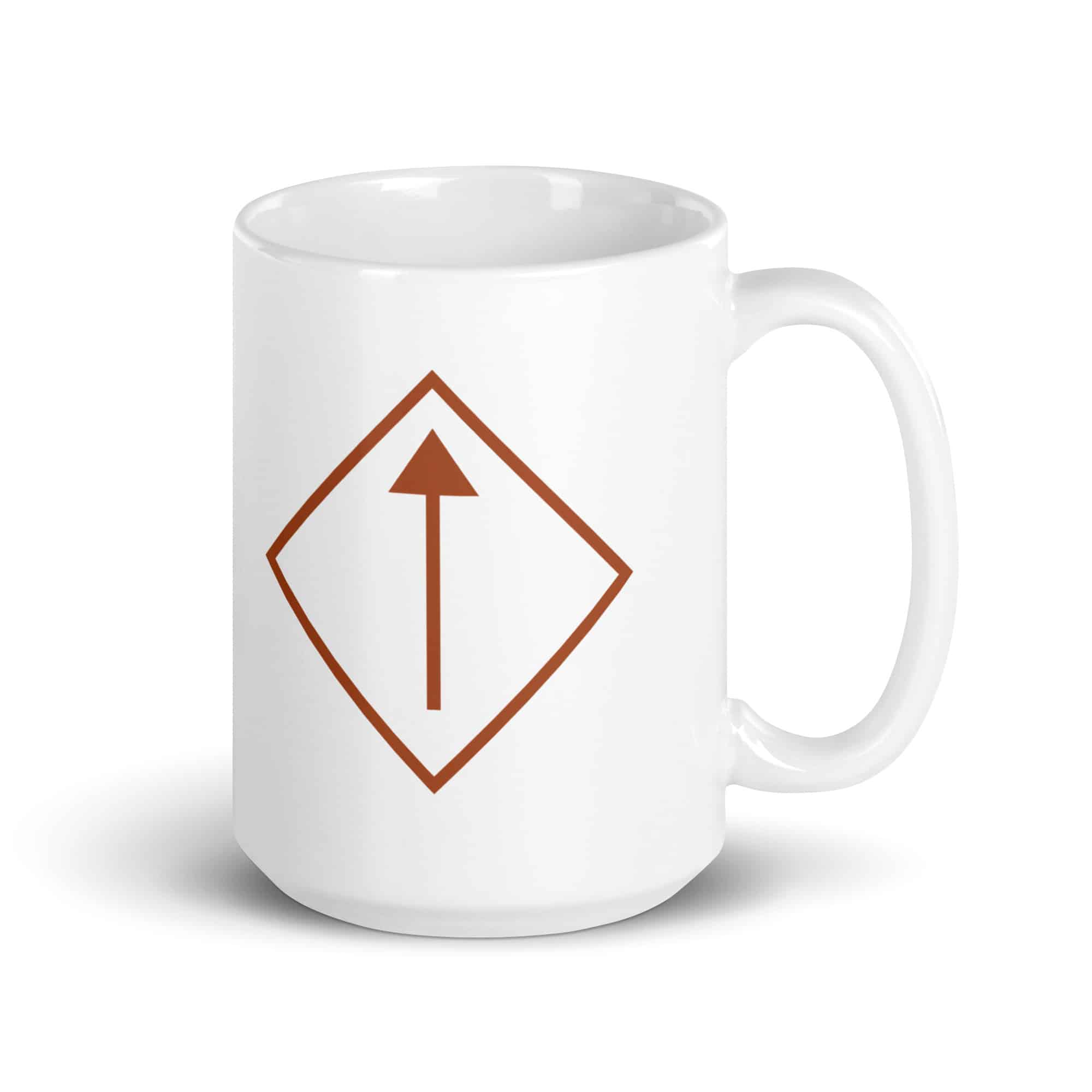 Terracotta Diamond Waymarker White Ceramic Coffee Mug