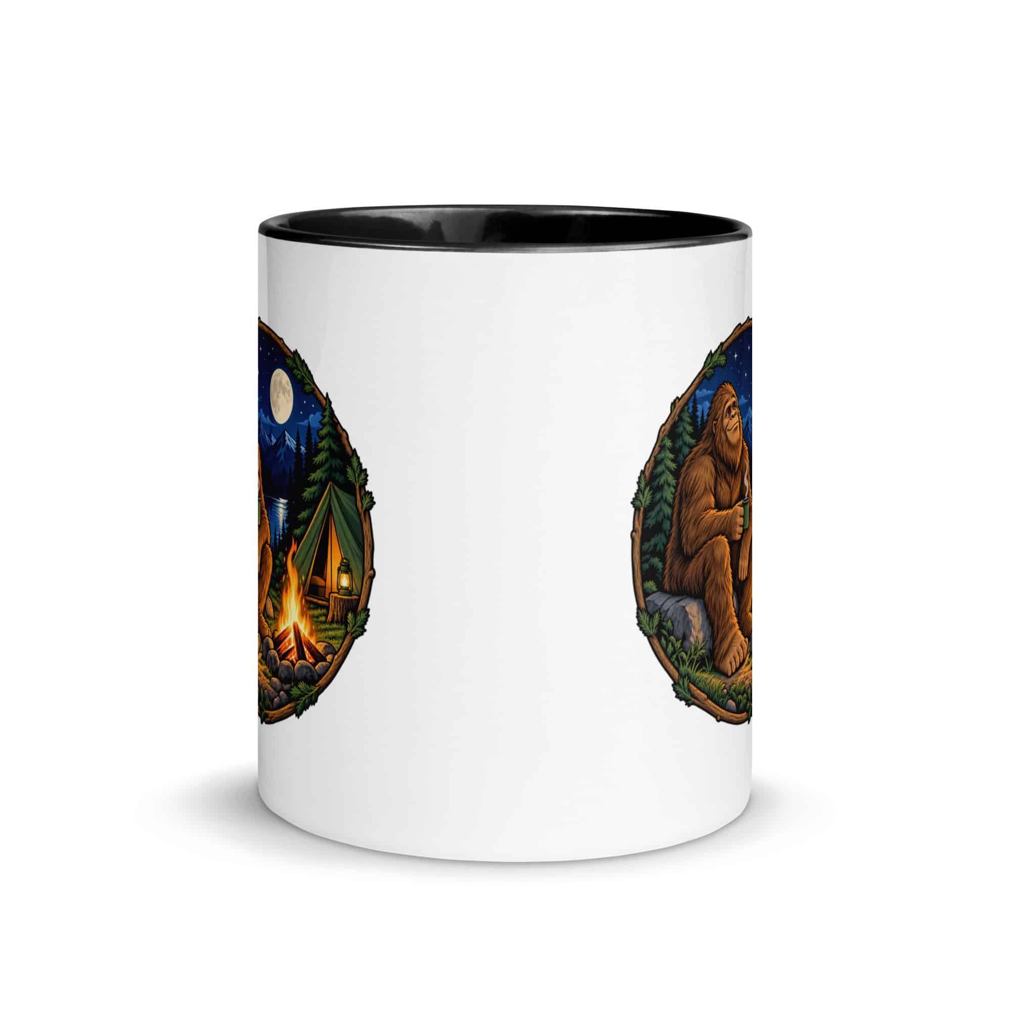 Campfire Bigfoot Color Inside Mug