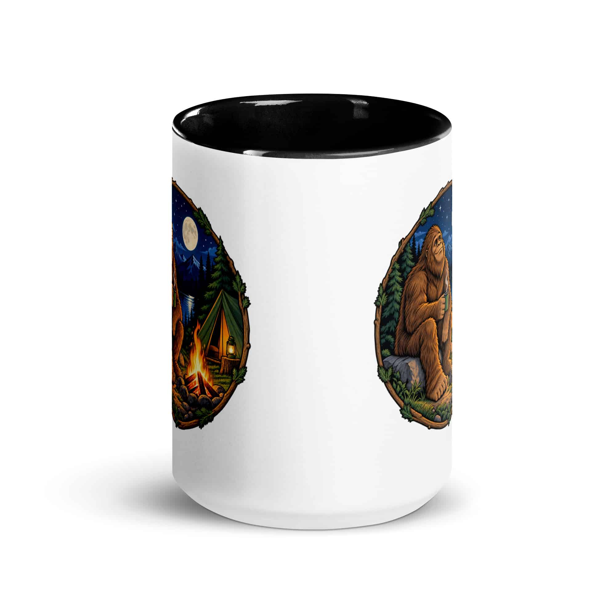 Campfire Bigfoot Color Inside Mug