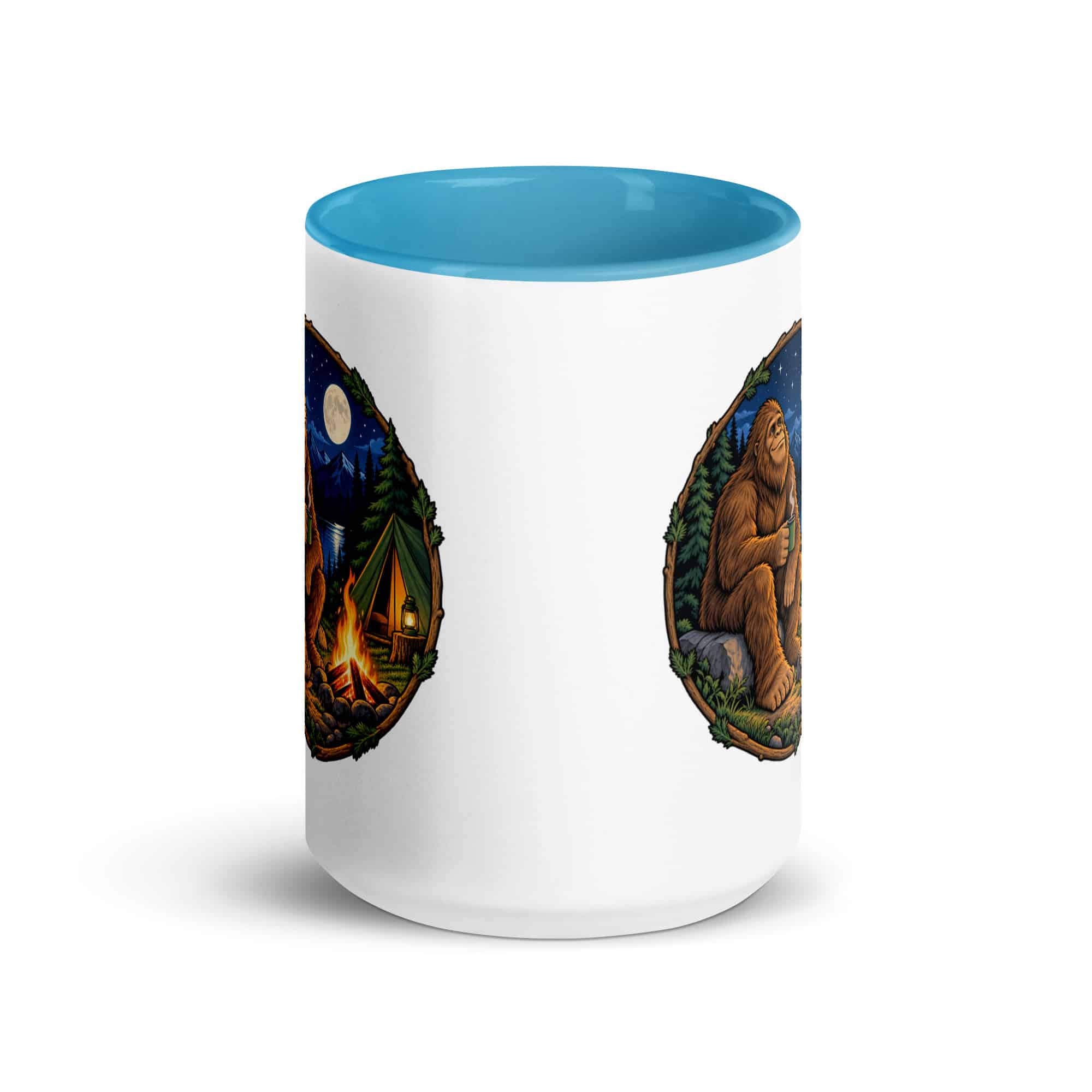 Campfire Bigfoot Color Inside Mug