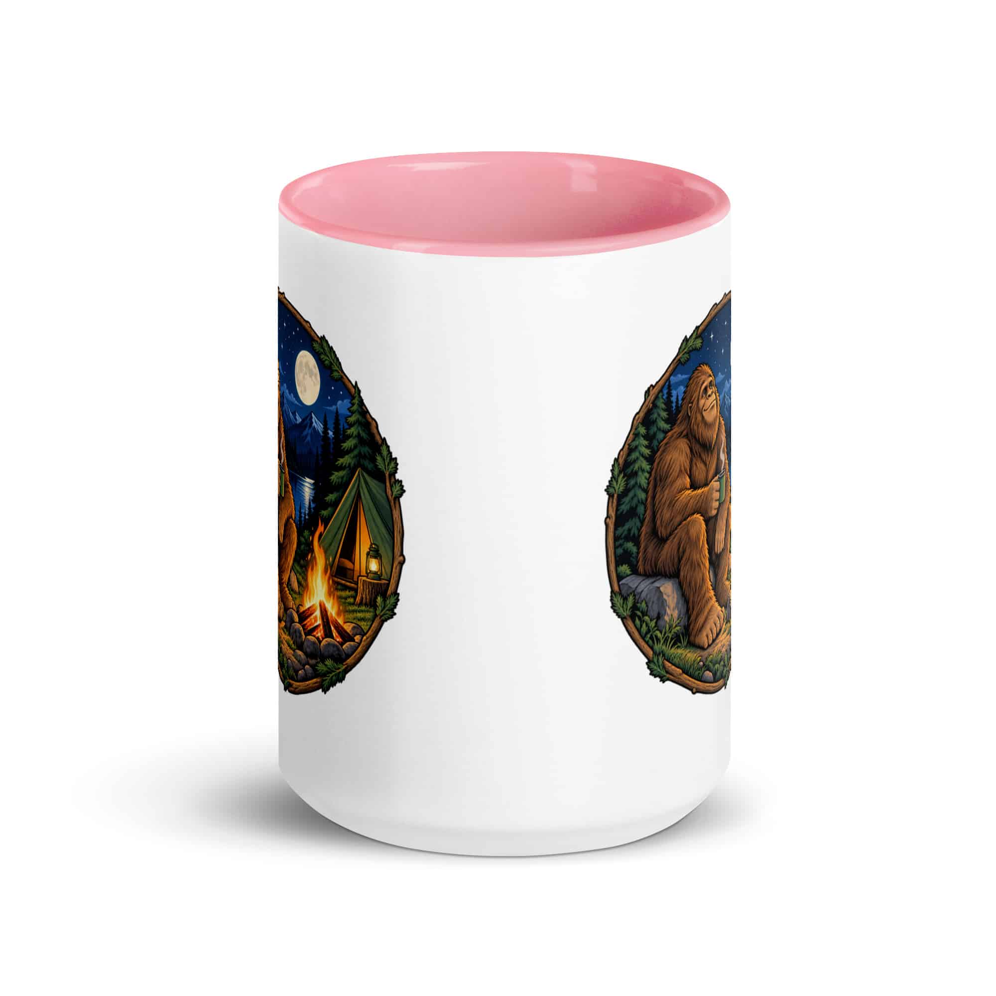 Campfire Bigfoot Color Inside Mug