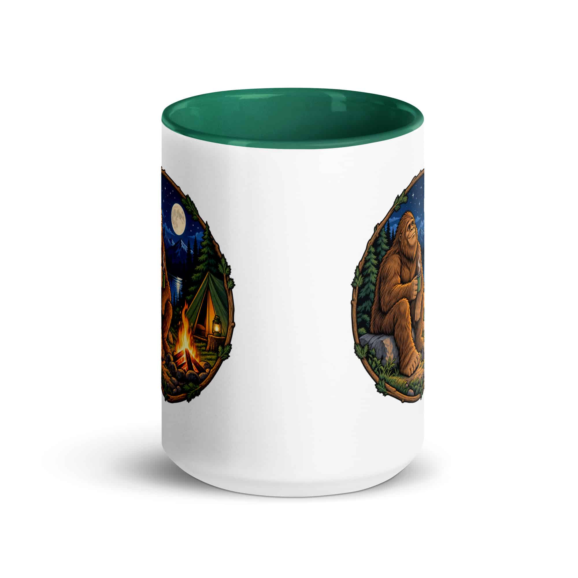 Campfire Bigfoot Color Inside Mug