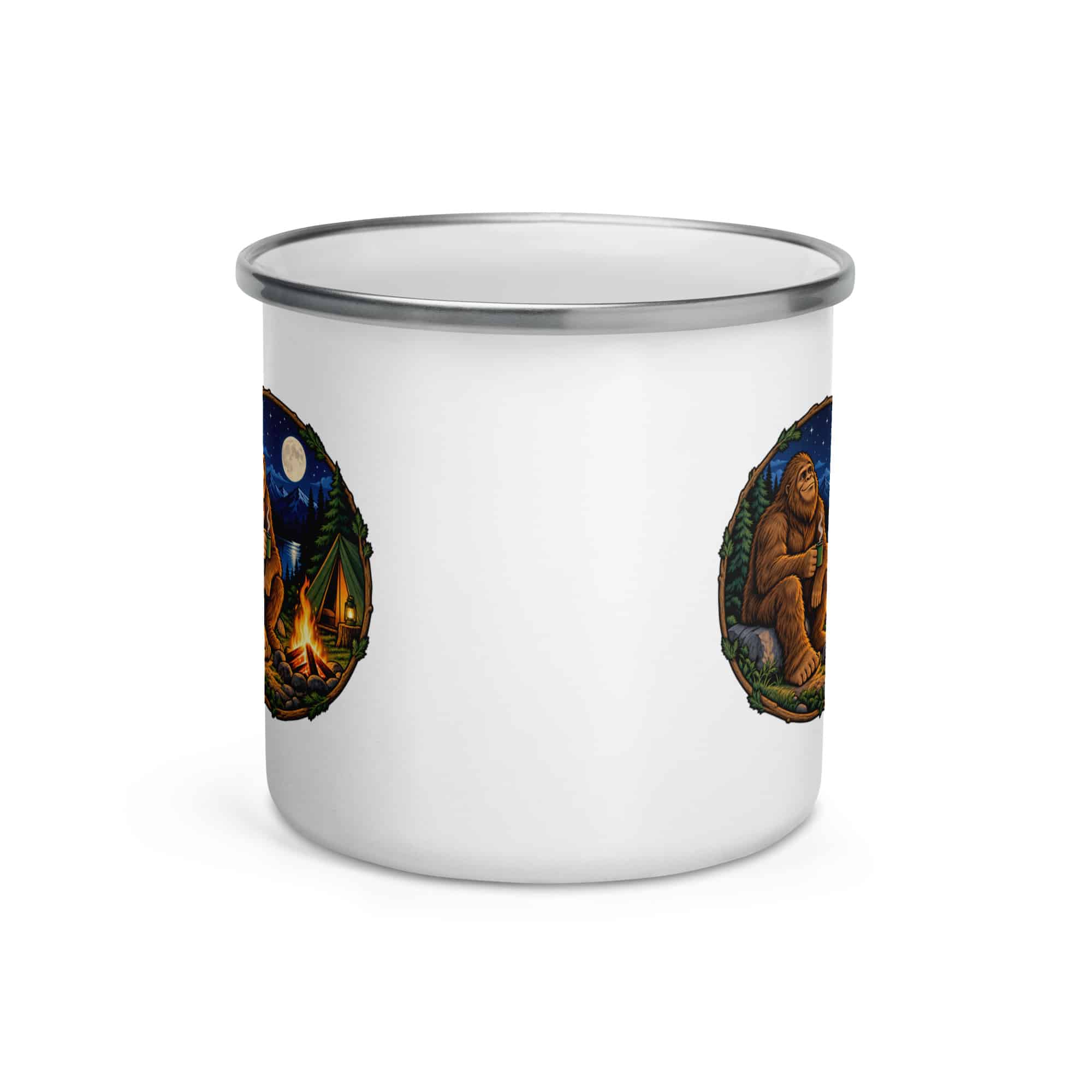 Bigfoot Campfire Coffee Enamel Camp Mug