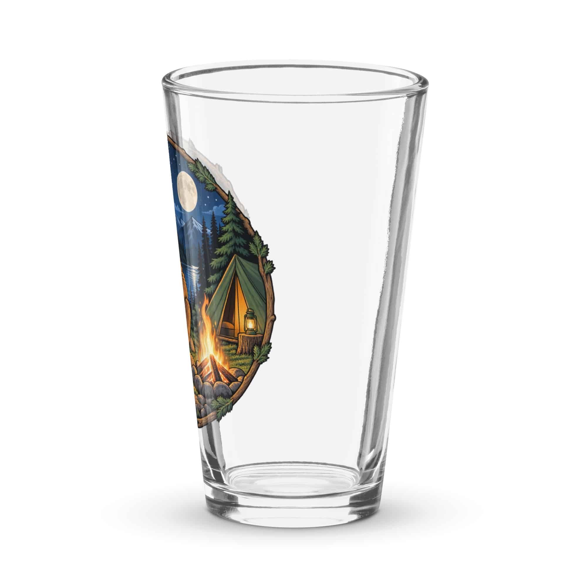 Moonlit Campfire Bigfoot Pint Glass