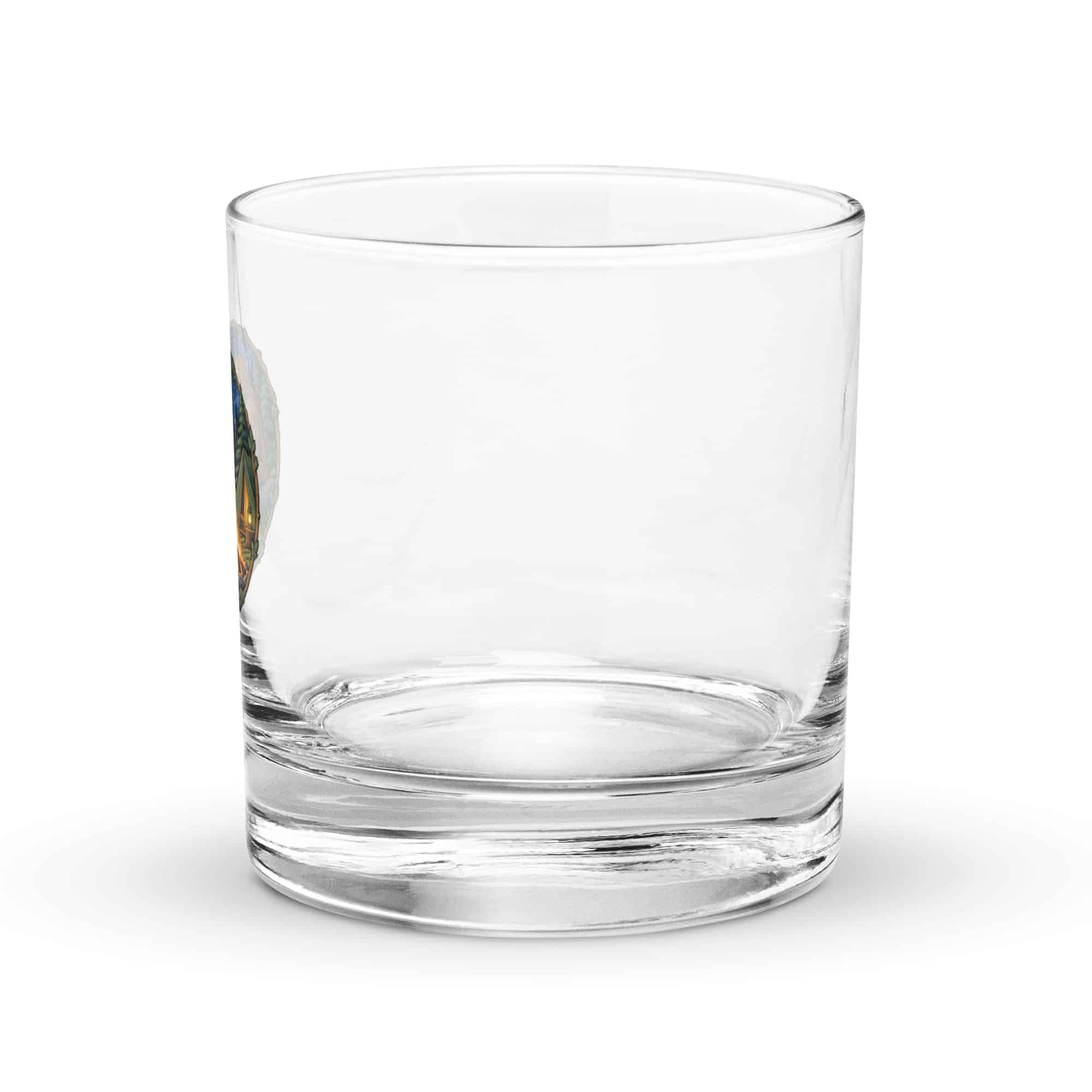 Moonlit Campfire Bigfoot Rocks Glass