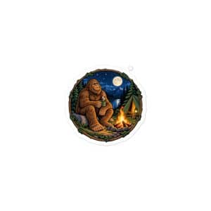 10 Bigfoot Campfire Vinyl Sticker - 3x3 - Main