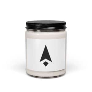 10 Compass Arrow Black Soy Wax Candle - 9oz - Main