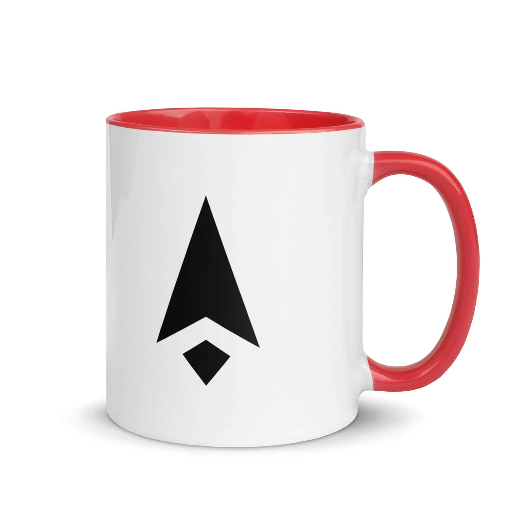 Black Compass Arrow Color Inside Mug