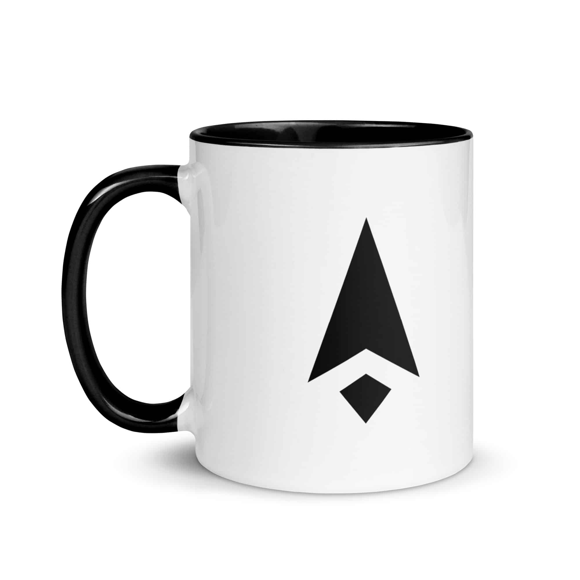 Black Compass Arrow Color Inside Mug