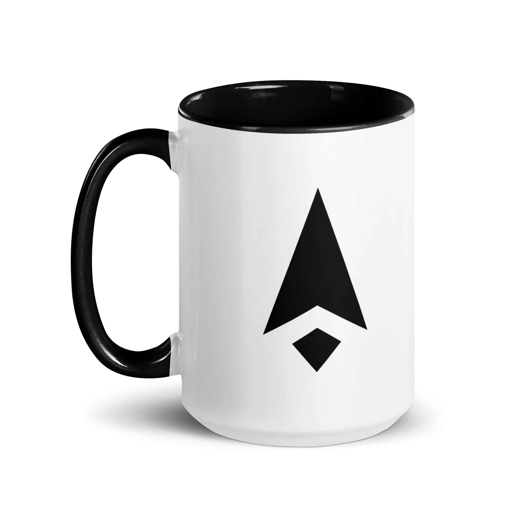 Black Compass Arrow Color Inside Mug