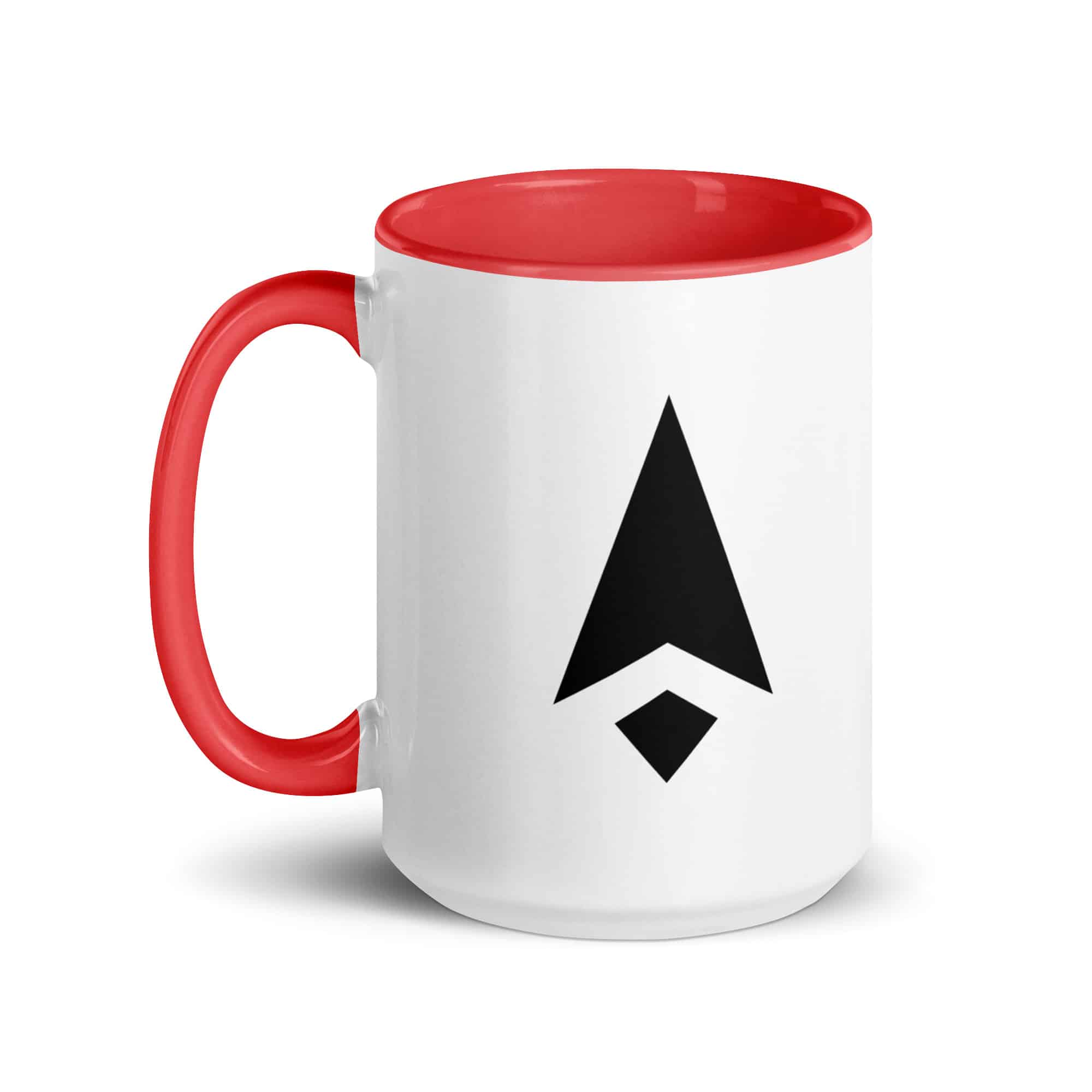 Black Compass Arrow Color Inside Mug