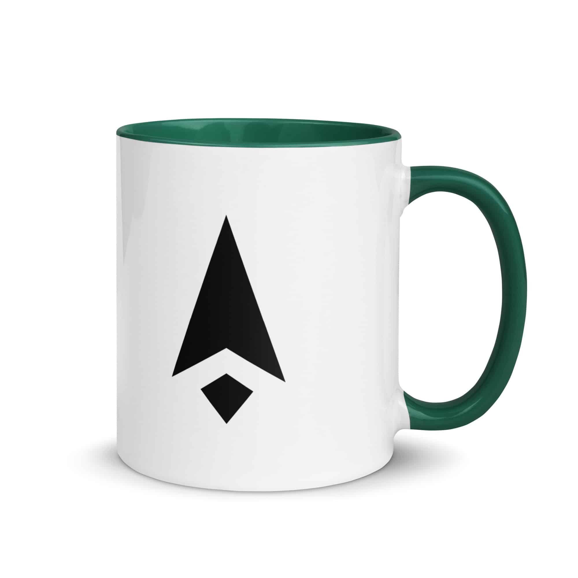 Black Compass Arrow Color Inside Mug