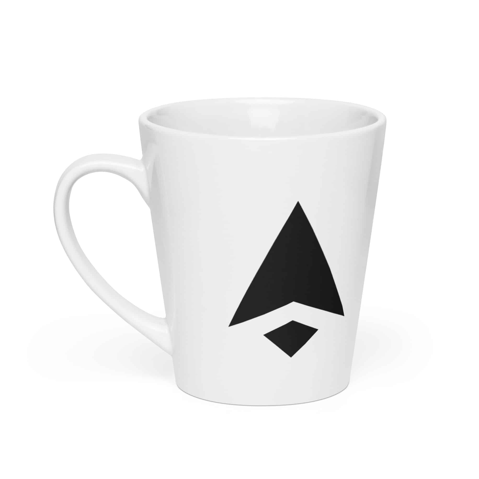 Black Compass Arrow Latte Mug