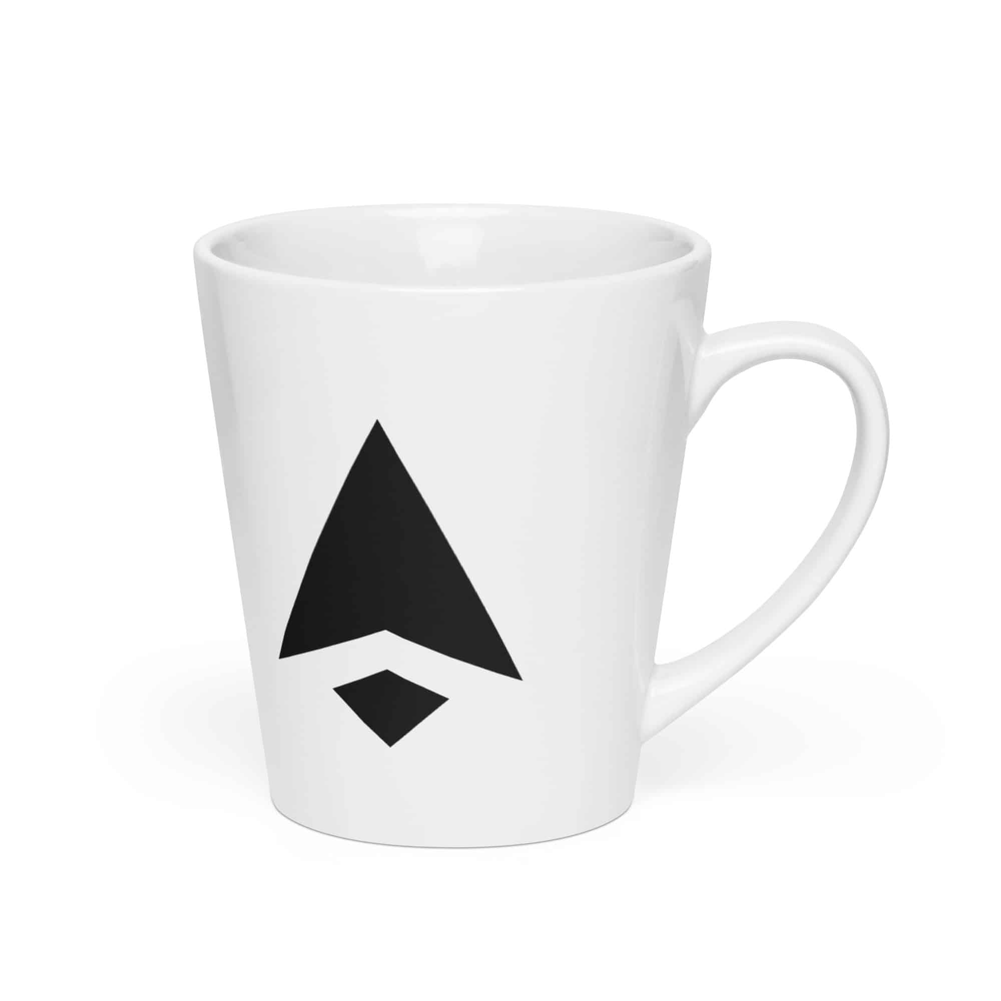 Black Compass Arrow Latte Mug