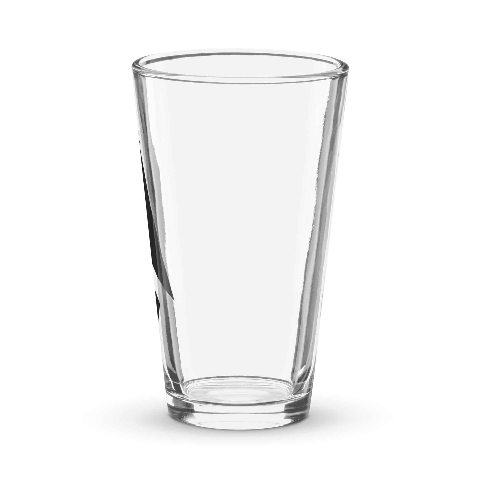 Black Compass Arrow Pint Glass