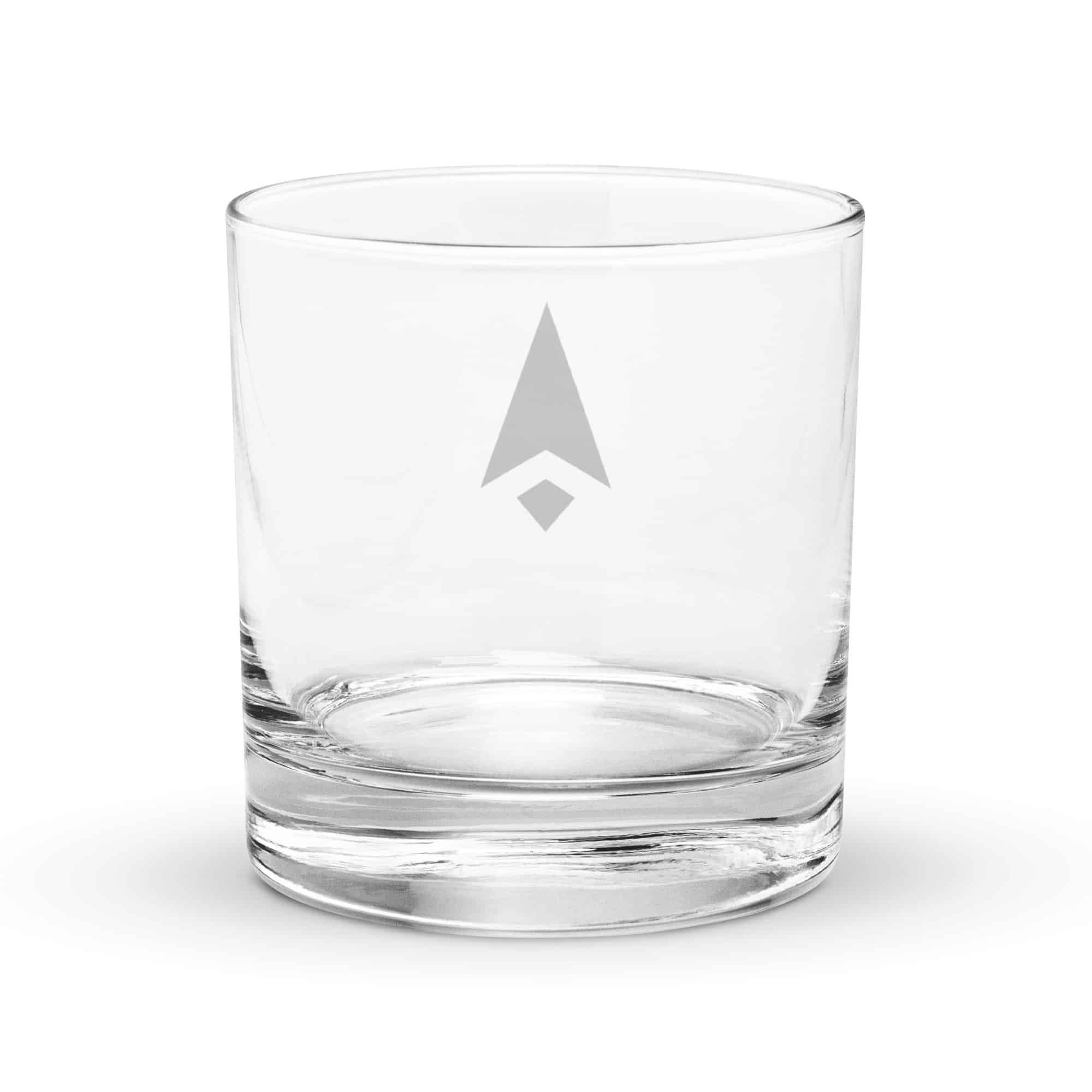Black Compass Arrow Rocks Glass