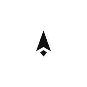 10 Compass Arrow Black Vinyl Sticker - 3x3 - Main