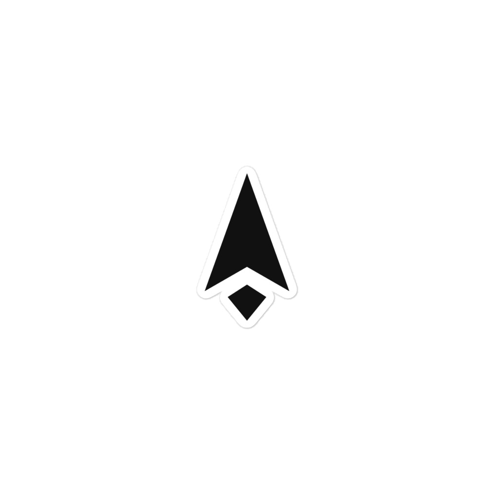 Black Compass Arrow Vinyl Sticker