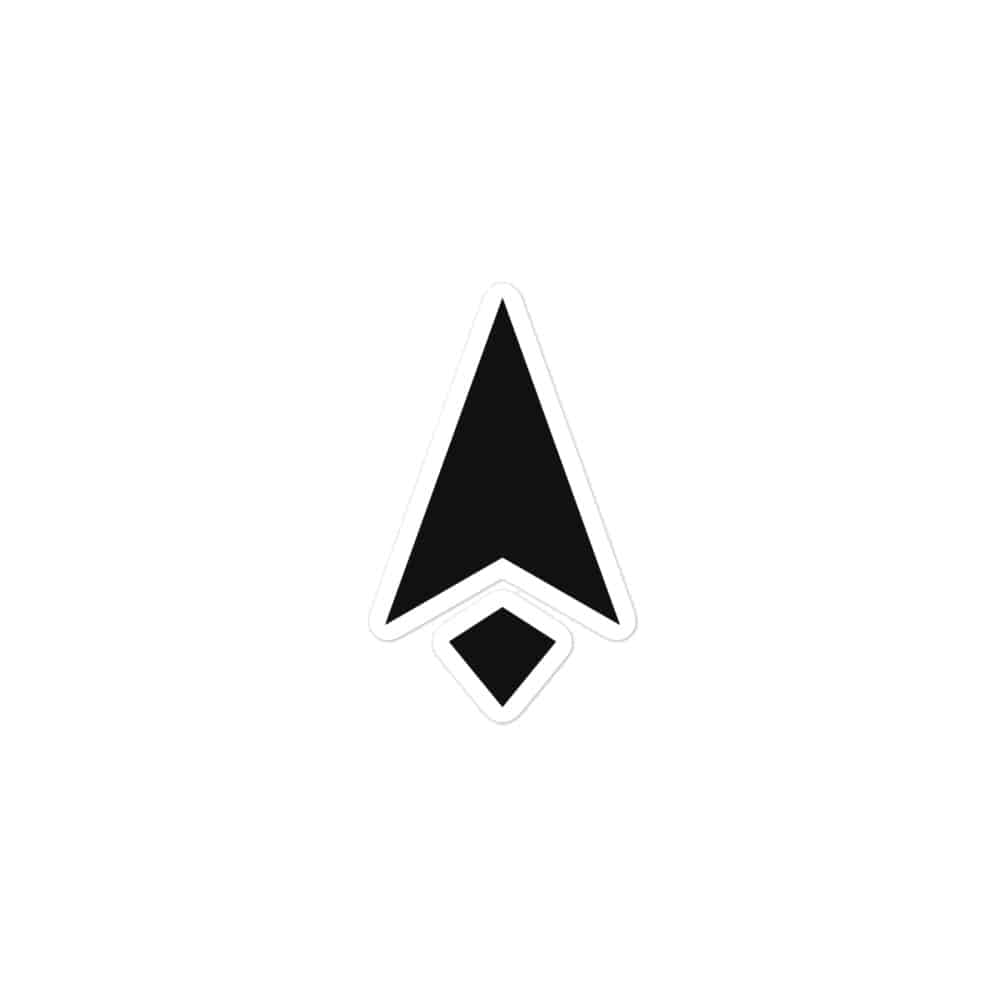 Black Compass Arrow Vinyl Sticker