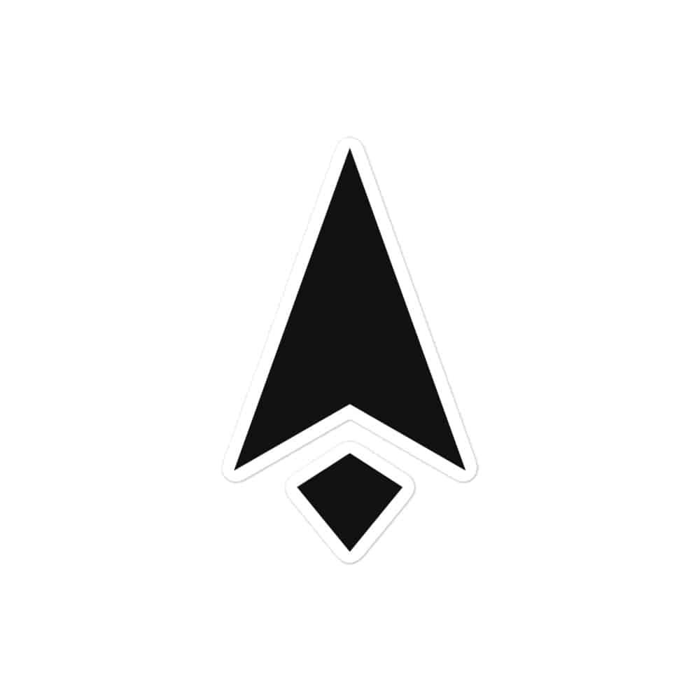 Black Compass Arrow Vinyl Sticker