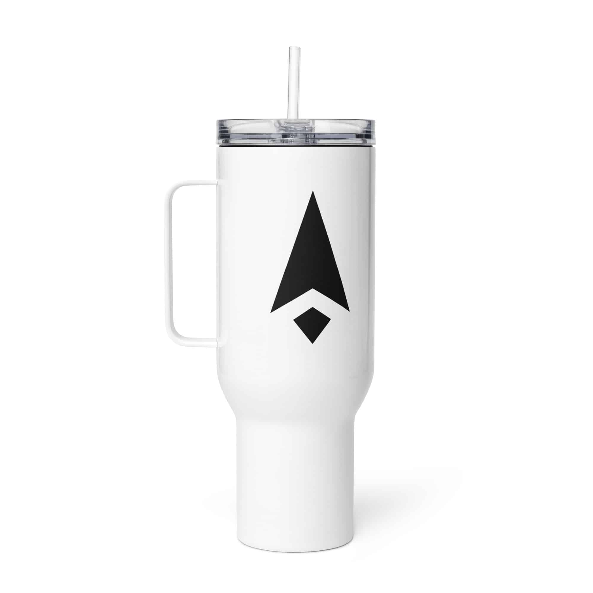 Black Compass Arrow Travel Mug