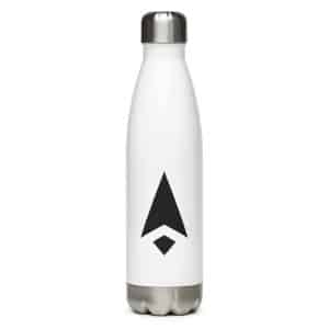10 Compass Arrow Black Stainless Steel Water Bottle - 17 oz - Main
