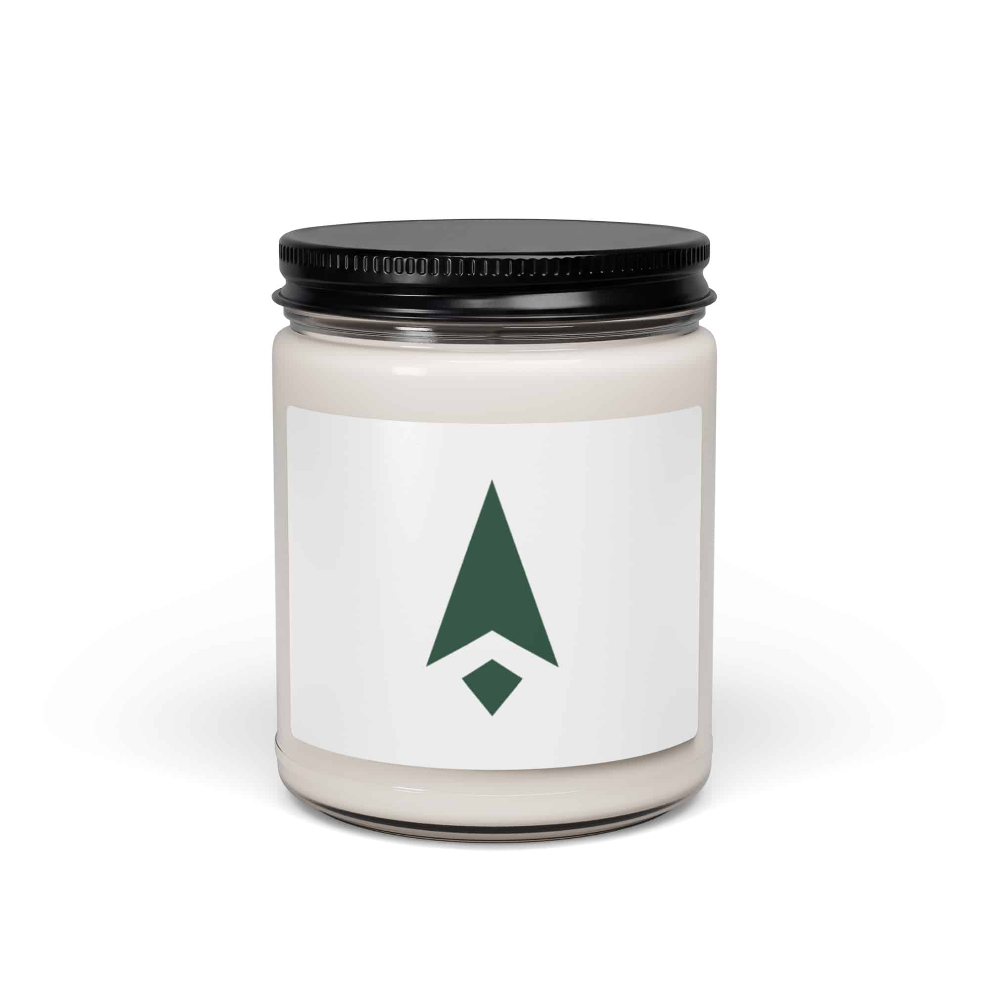 Forest Green Compass Arrow Candle