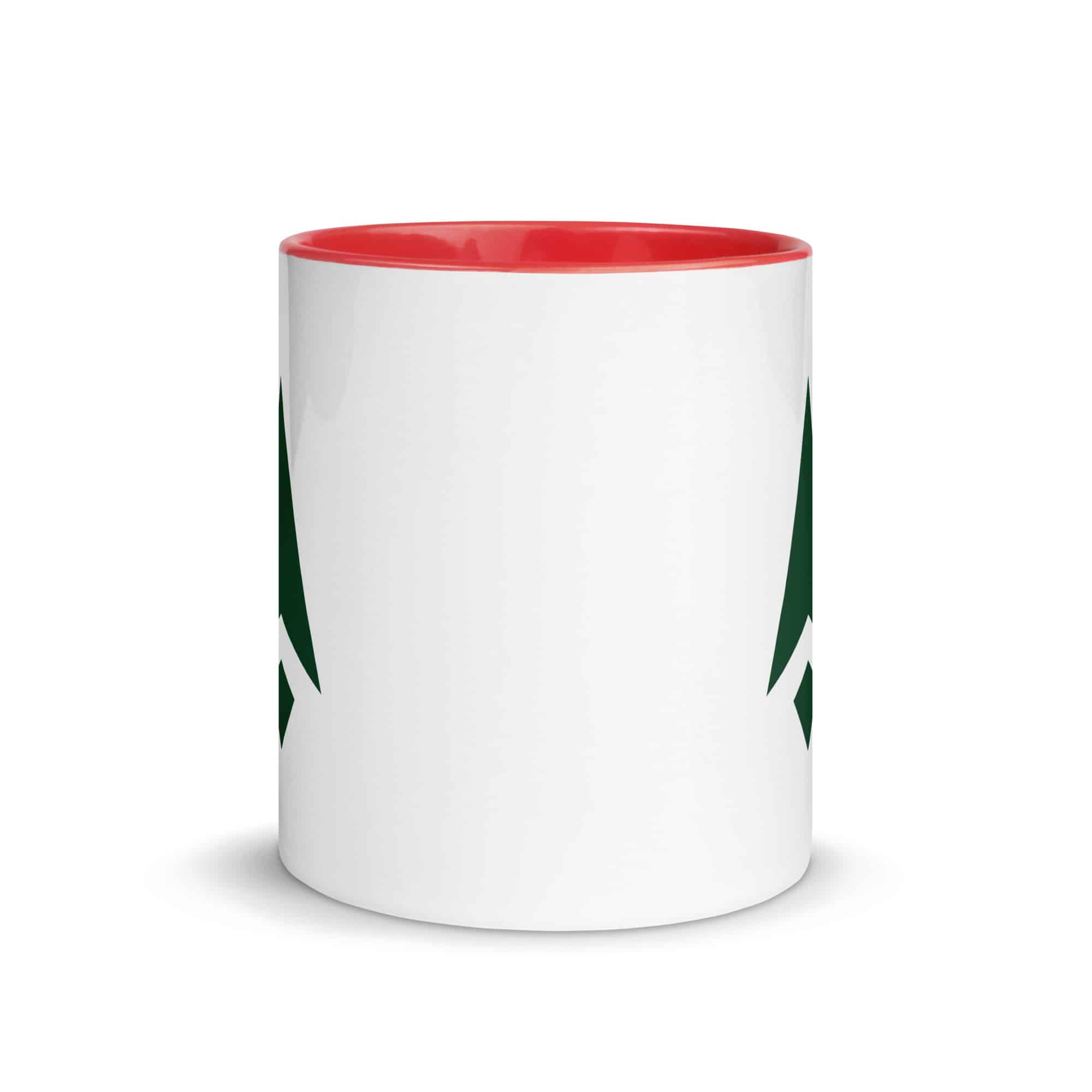 Forest Green Compass Arrow Color Inside Mug