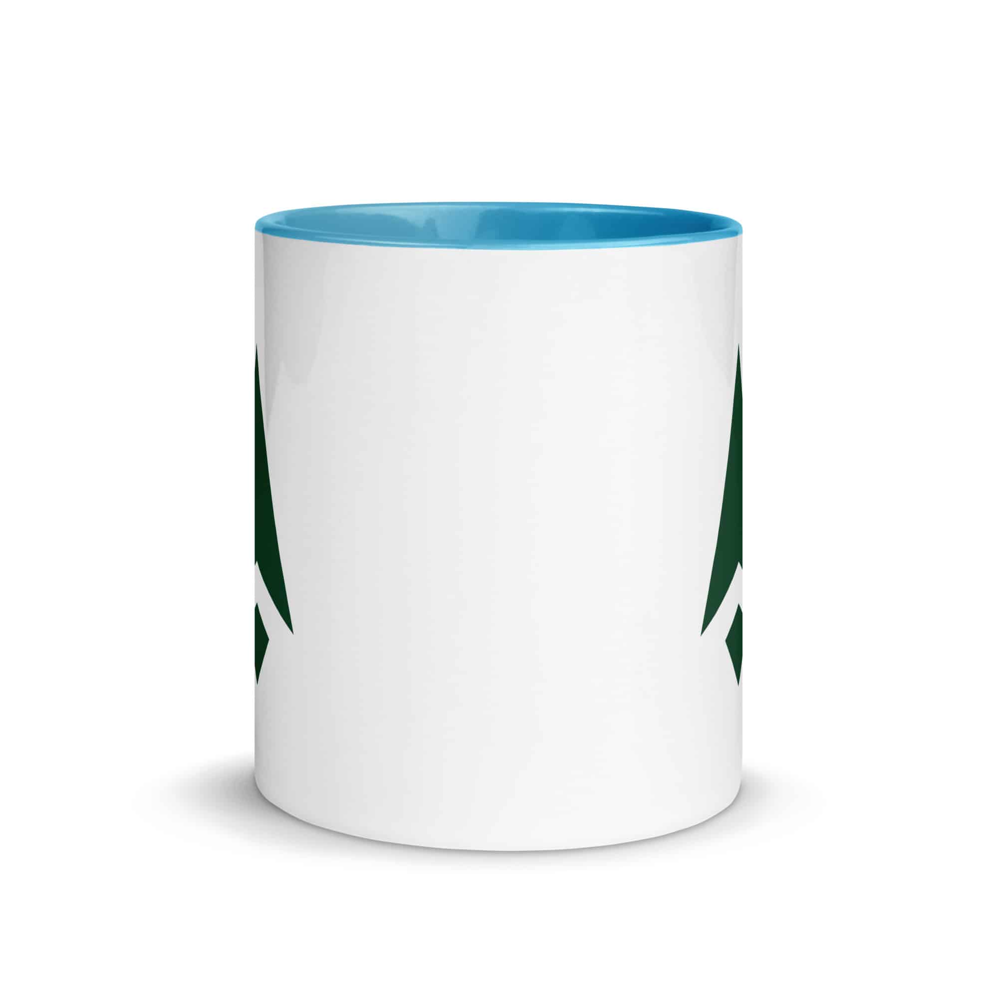 Forest Green Compass Arrow Color Inside Mug
