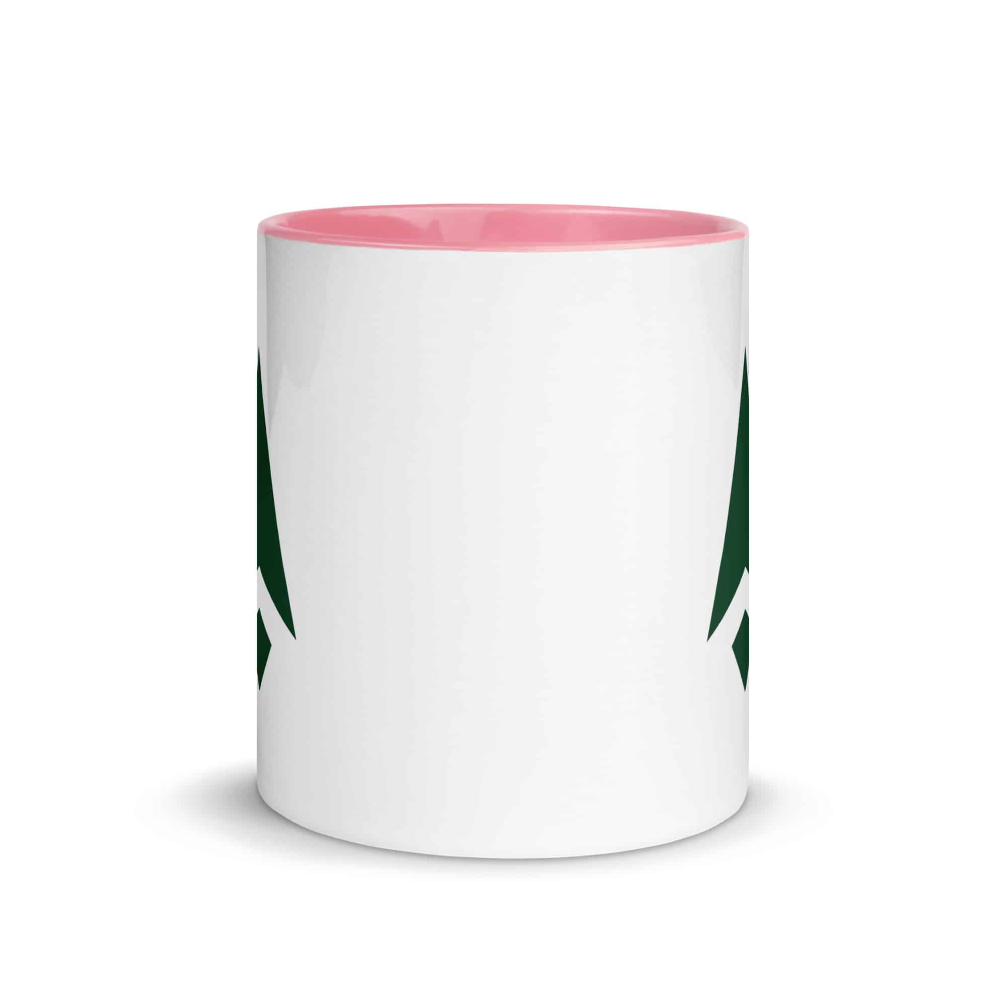 Forest Green Compass Arrow Color Inside Mug