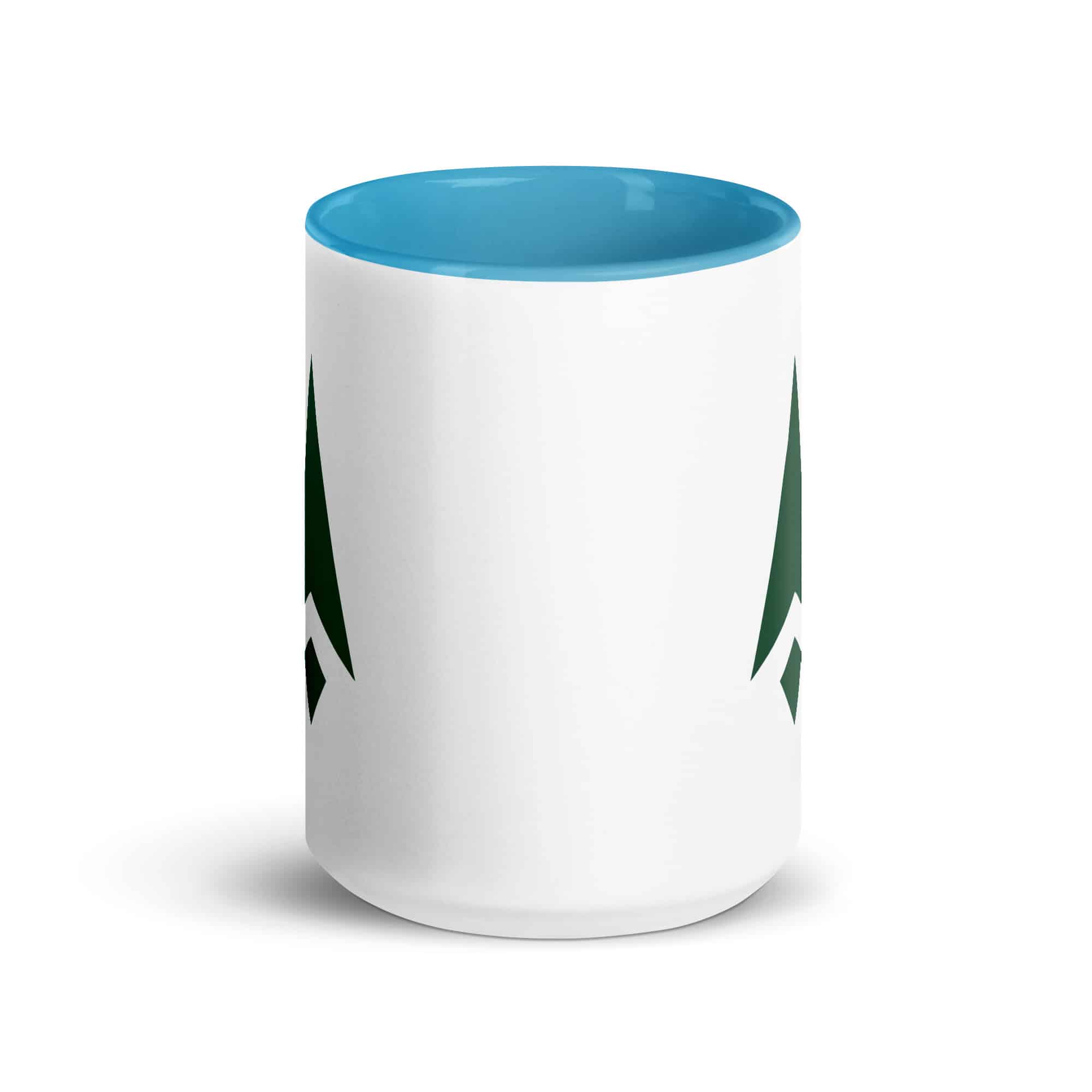 Forest Green Compass Arrow Color Inside Mug