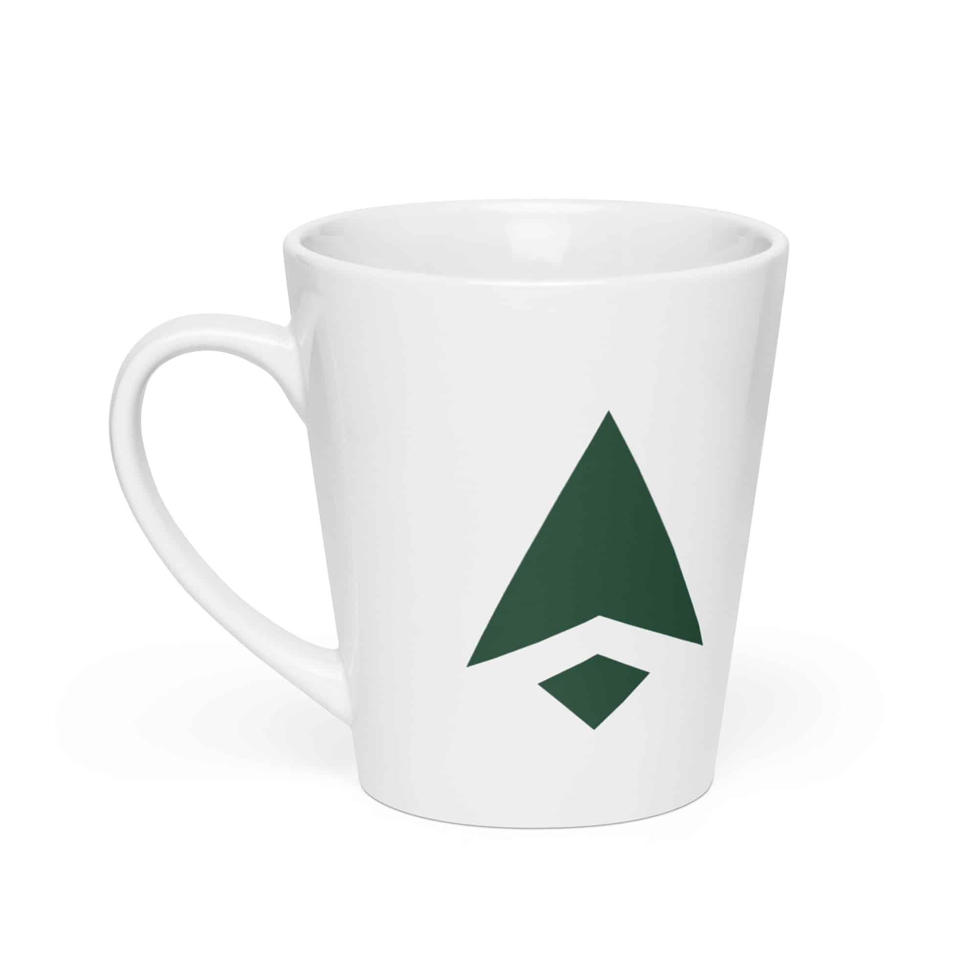Forest Green Compass Arrow Latte Mug