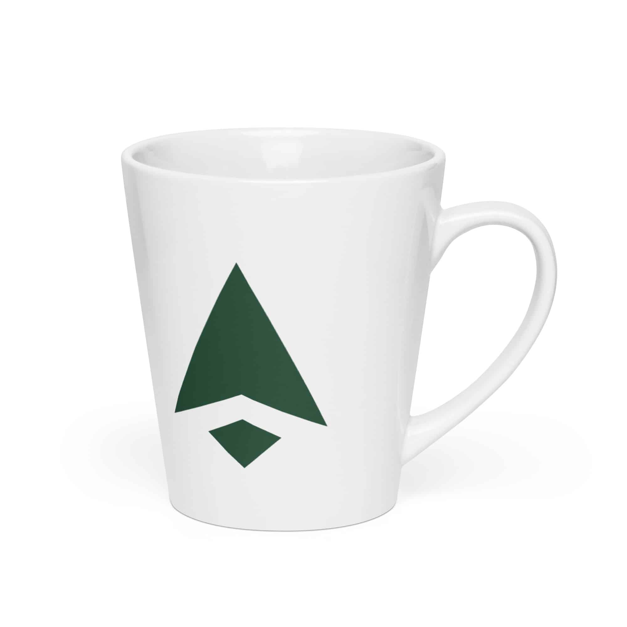 Forest Green Compass Arrow Latte Mug
