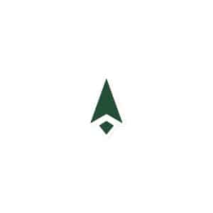 10 Compass Arrow Forest Green Die-Cut Magnet - 3″×3″ - Main