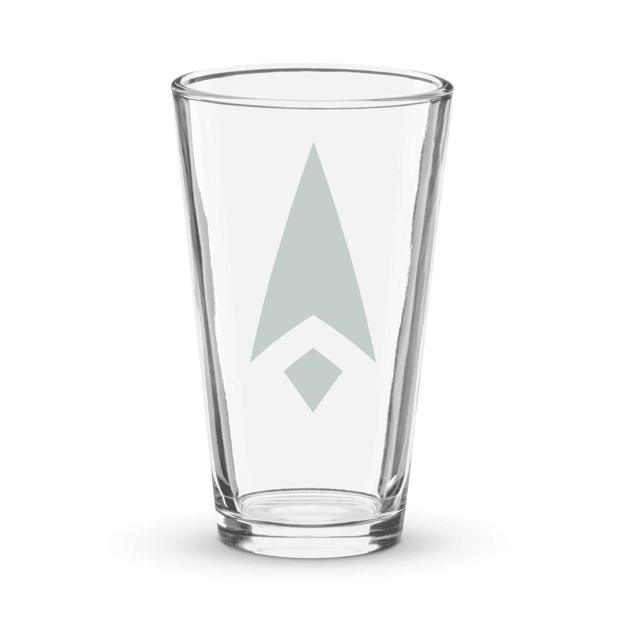 Forest Green Compass Arrow Pint Glass