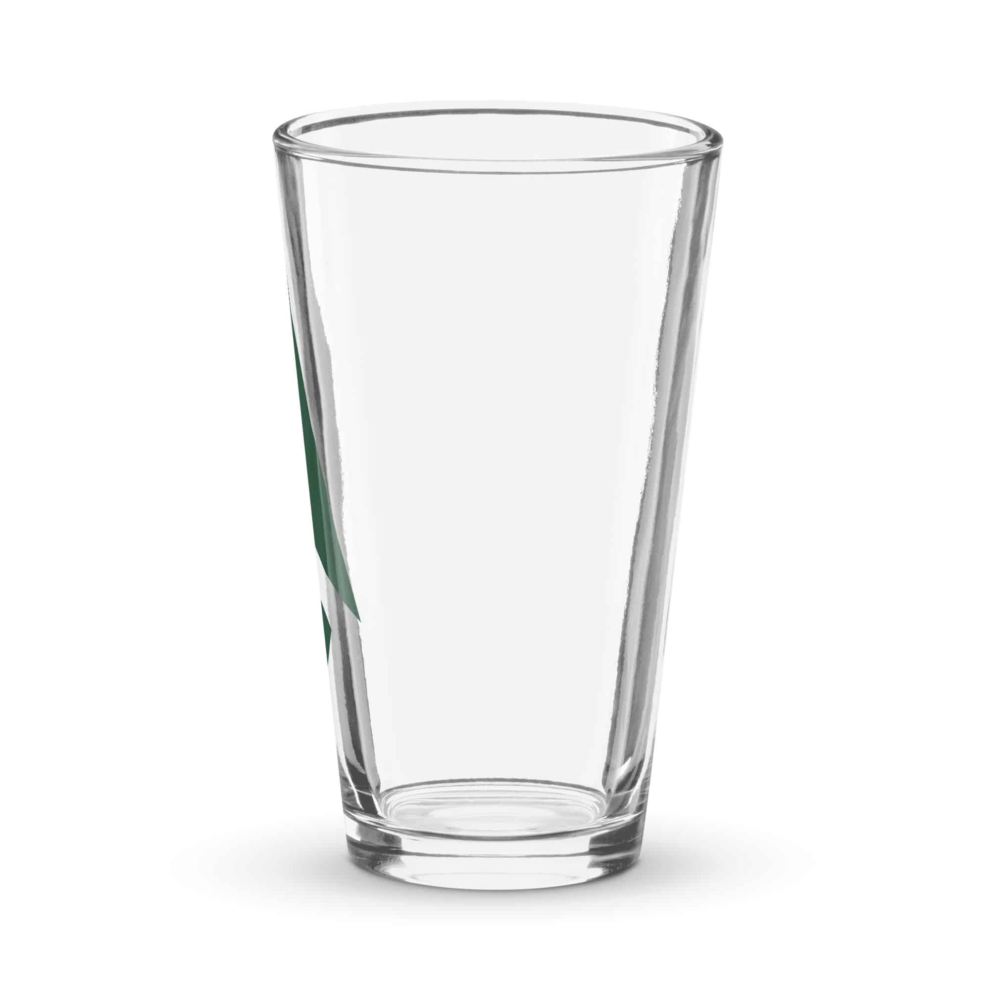Forest Green Compass Arrow Pint Glass