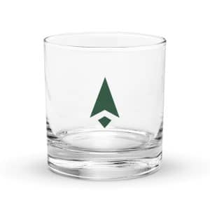 10 Compass Arrow Forest Green Rocks Glass - 10.5 oz - Main
