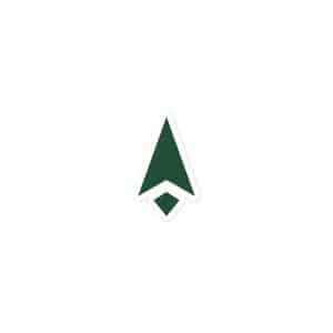 10 Compass Arrow Forest Green Vinyl Sticker - 3x3 - Main