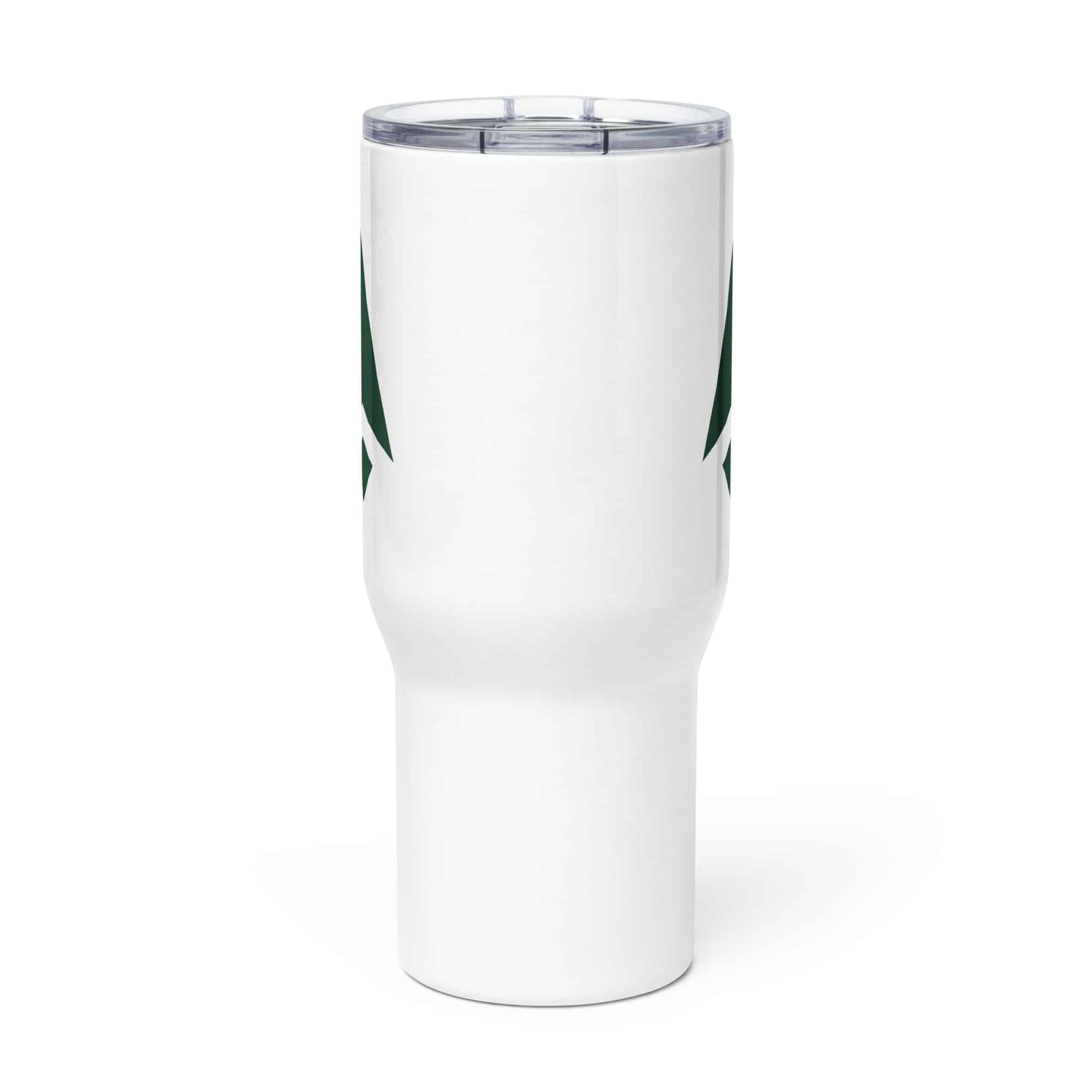 Forest Green Compass Arrow Travel Mug