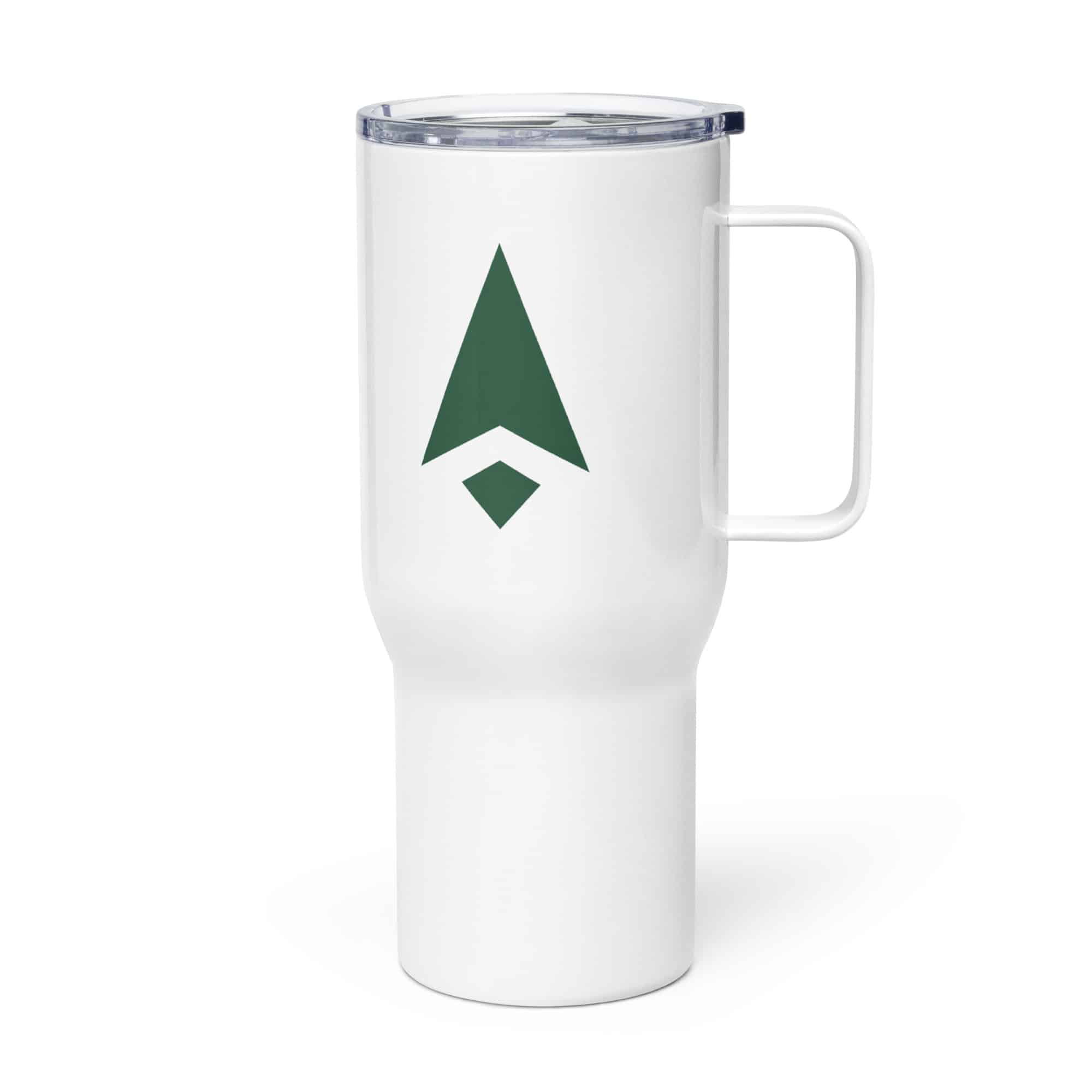 Forest Green Compass Arrow Travel Mug