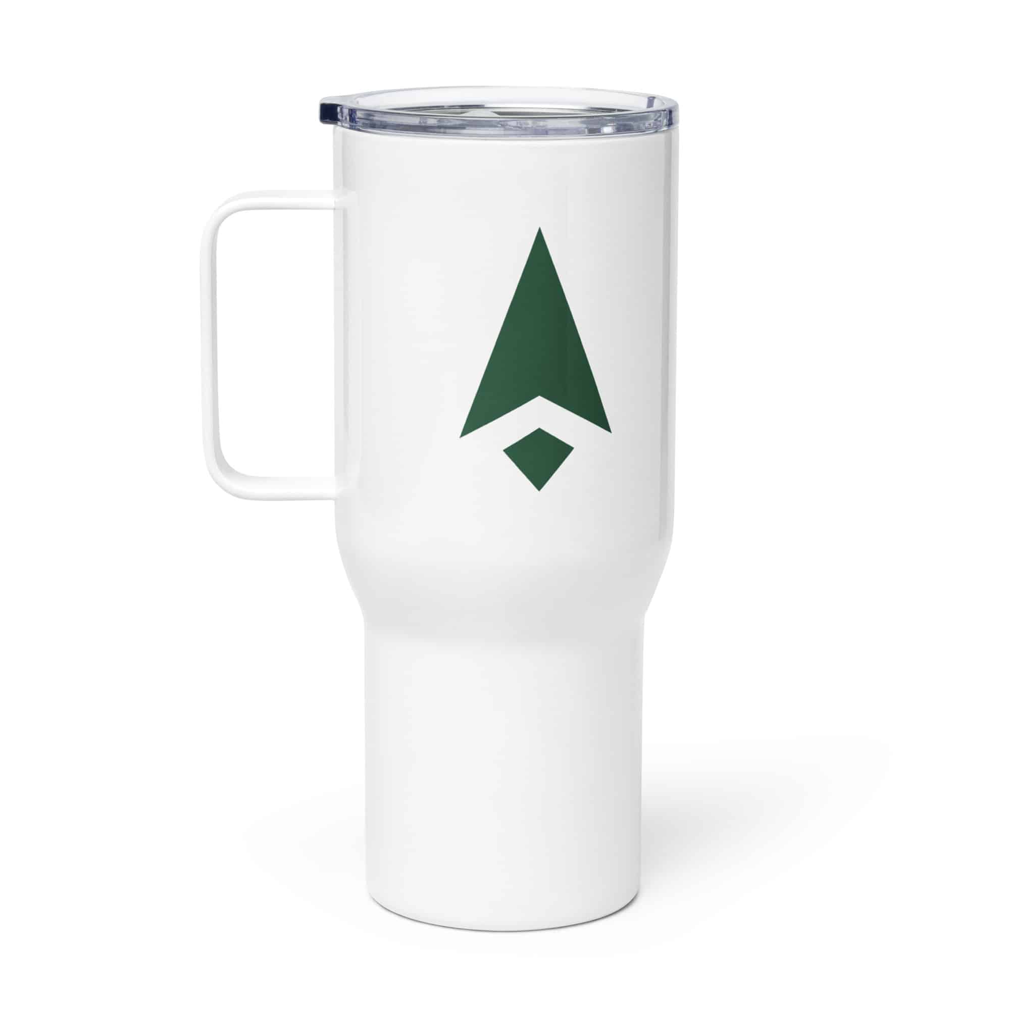 Forest Green Compass Arrow Travel Mug